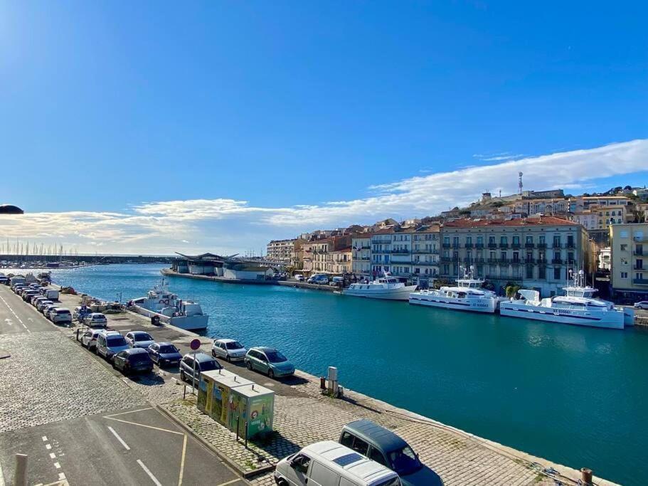 "Georgio" Grand Appartement Traversant Avec Vue Canal Et Parking Sète Exterior foto